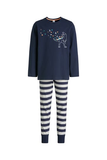 SANETTA Pyjama navy-weiß