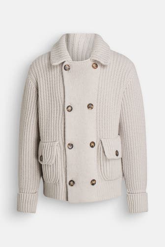 ROBERTO COLLINA Wolljacke beige
