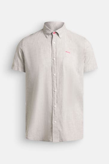 NEW ZEALAND AUCKLAND Kurzarmhemd 'Jeremy' hellgrau