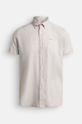 NEW ZEALAND AUCKLAND Kurzarmhemd 'Jeremy' hellgrau