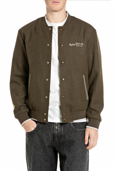 REPLAY Khaki college jacket