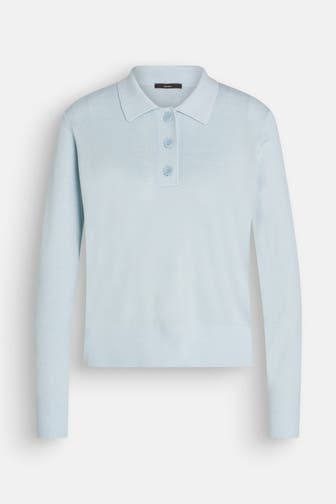 WINDSOR. Langarm-Polo hellblau