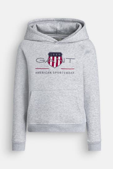 GANT Hoodie hellgrau