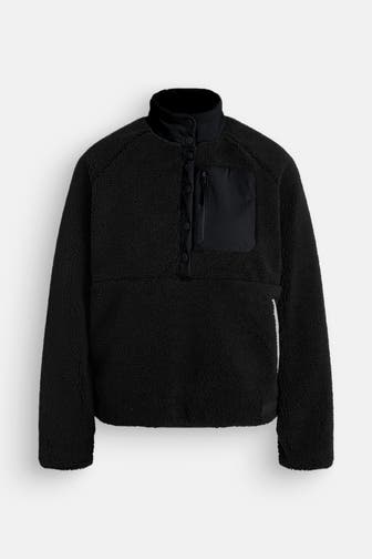 TED BAKER Fleece-Troyer 'Lona' schwarz