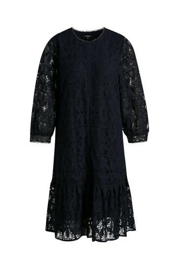 COMMA, Spitzenkleid dunkelblau