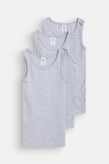 SANETTA 3er Pack Unterhemden hellgrau