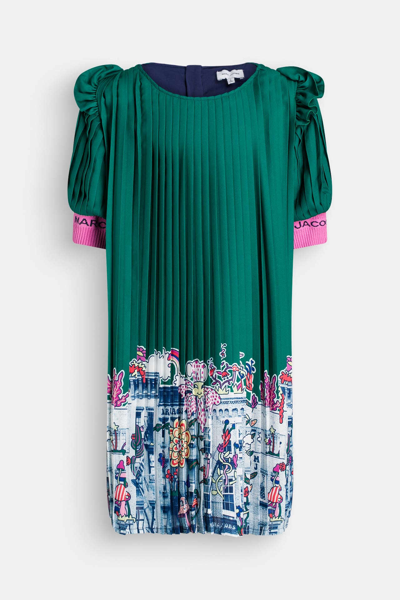 MARC JACOBS Plisseekleid grün-gemustert, Bild 1