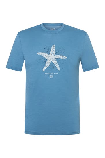 SUPER.NATURAL T-Shirt 'Sea Star' azurblau