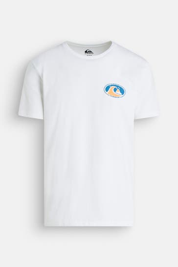 QUIKSILVER T-Shirt 'Flower Chaos' weiß