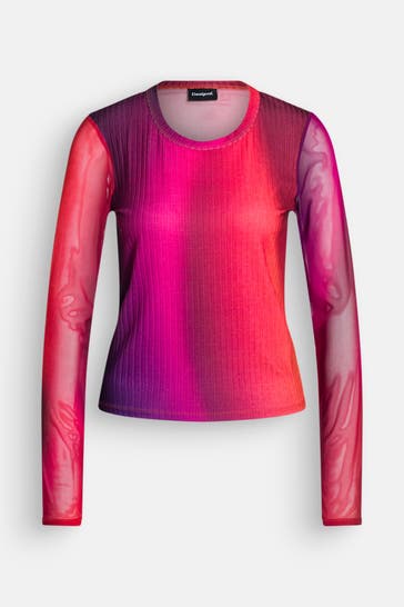 DESIGUAL Longsleeve gemustert