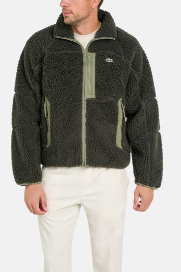 LACOSTE Fleecejacke tannengrün