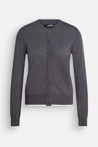 J.LINDEBERG SPORTSWEAR Strickjacke dunkelgrau