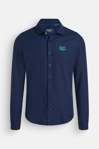 NEW ZEALAND AUCKLAND Langarm-Polo 'Prays' dunkelblau