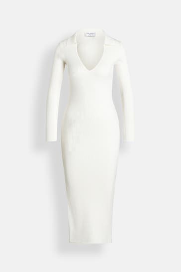 OH APRIL Jersey-Kleid weiß