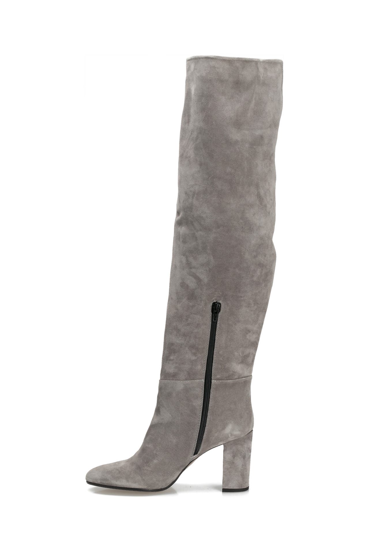 Overknee stiefel wildleder grau clearance