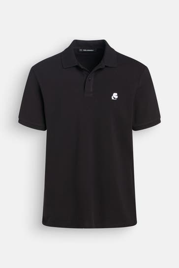 KARL LAGERFELD Polo-Shirt schwarz