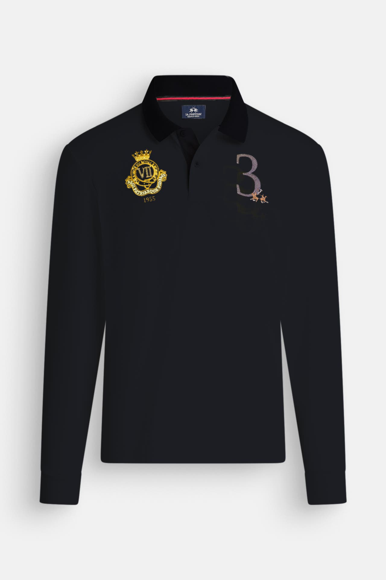 LA MARTINA Longsleeve-Polo schwarz, Bild 1