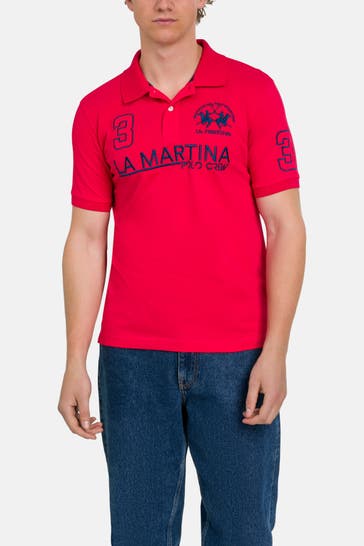 LA MARTINA Polo-Shirt rot