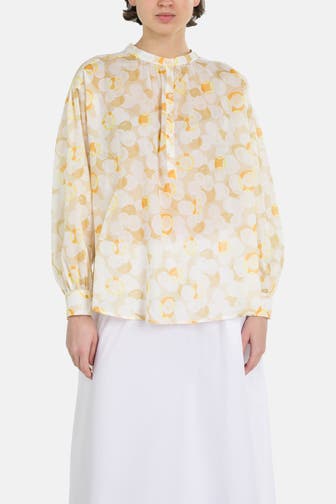 0039 ITALY Blusenshirt 'Annika' gelb gemustert