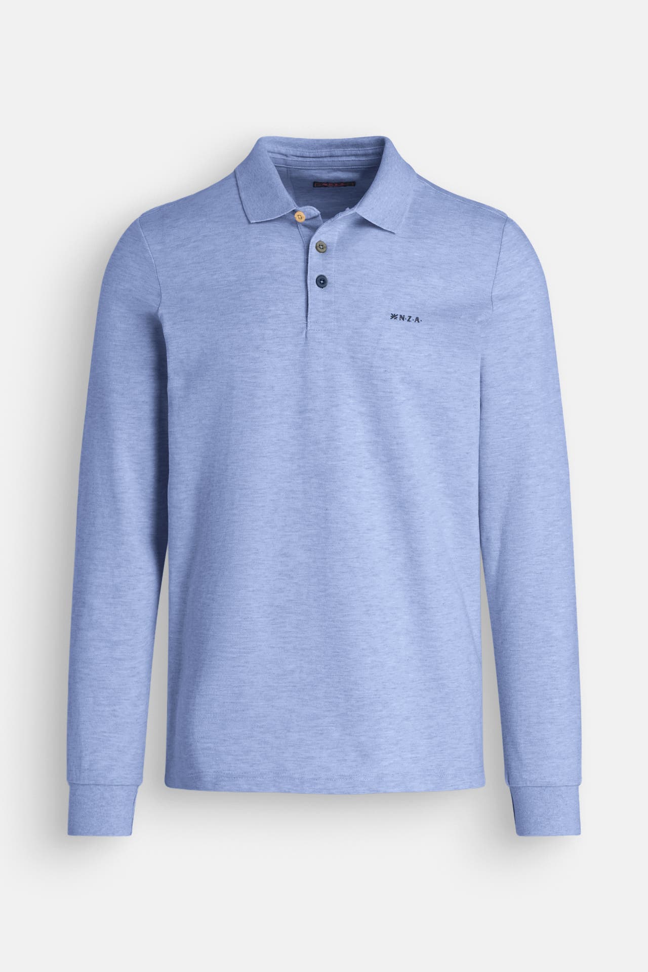 NEW ZEALAND AUCKLAND Longsleeve taubenblau meliert, Bild 1