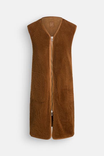 BELSTAFF Wende-Lammfellweste cognac