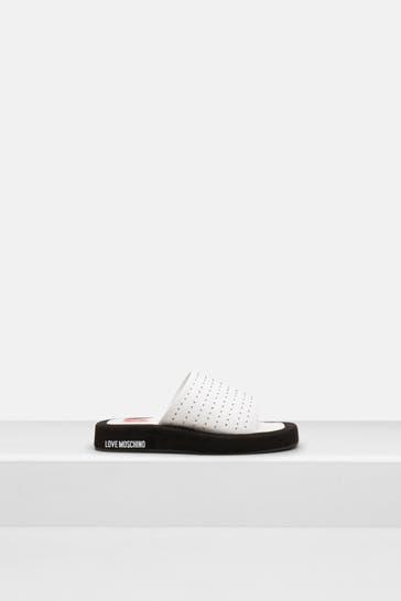 LOVE MOSCHINO Slides zweifarbig