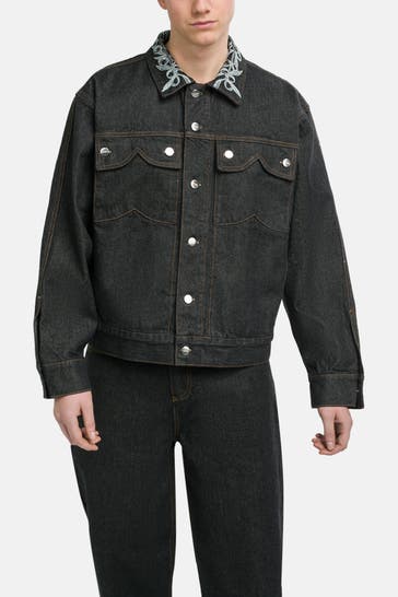 ROUGH. Jeansjacke dunkelblau