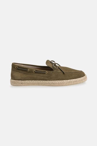 GEOX Leder-Espadrilles 'Ostuni' oliv