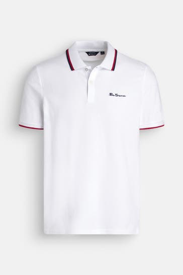 BEN SHERMAN Polo-Shirt weiß