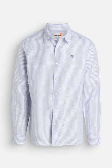 TIMBERLAND Leinenmix-Hemd hellblau Regular Fit
