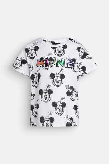 DESIGUAL T-Shirt weiß gemustert