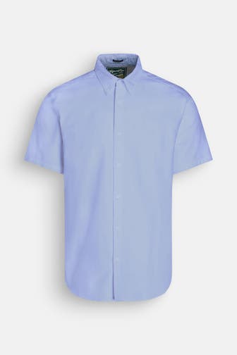 SUPERDRY Kurzarmhemd hellblau Regular Fit