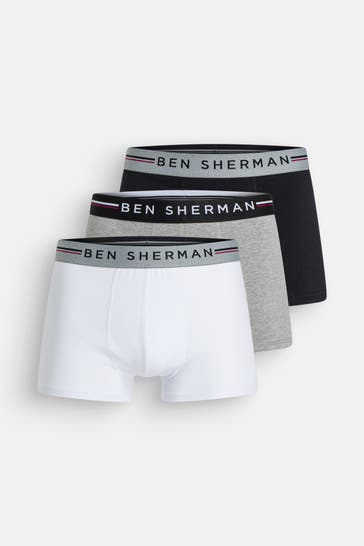 BEN SHERMAN 3er-Pack Boxer Trunks 'Roman' mehrfarbig