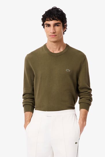 LACOSTE Strickpullover oliv
