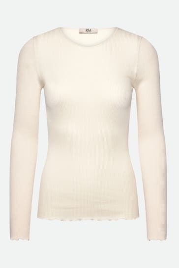 RM BY ROSEMUNDE Longsleeve 'Balta' ecru