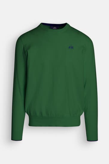LA MARTINA Feinstrick-Pullover waldgrün
