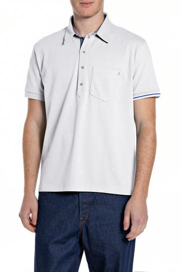 REPLAY Polo-Shirt weiß