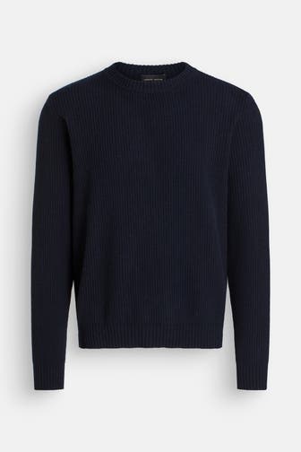 ROBERTO COLLINA Wollpullover nachtblau