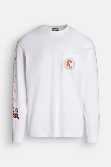 DIESEL Longsleeve weiß