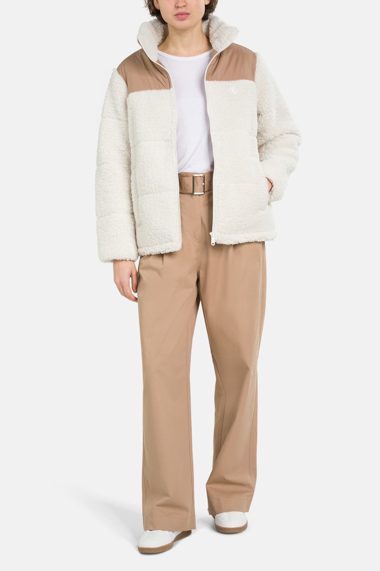 CALVIN KLEIN Kunstfelljacke 'Sherpa' weiß, Bild 1