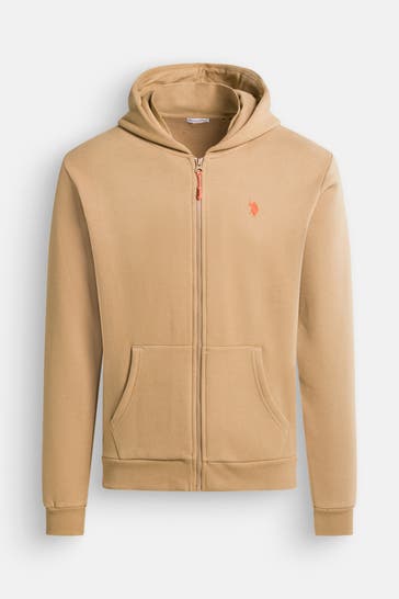 U.S. POLO ASSN. Sweatjacke hellbraun