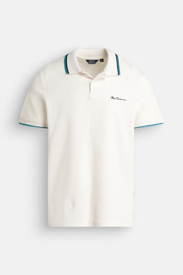 BEN SHERMAN Polo-Shirt ecru