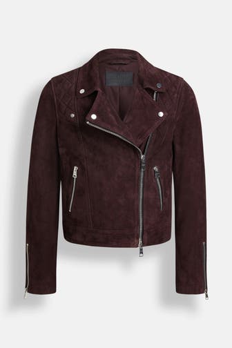 ALLSAINTS Lederjacke bordeaux