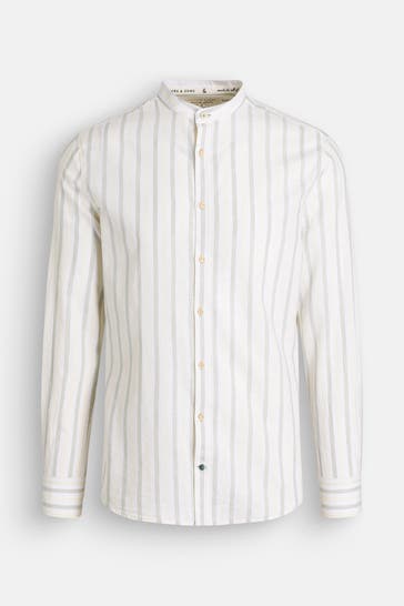 COLOURS & SONS Leinenmix-Hemd gestreift Regular Fit