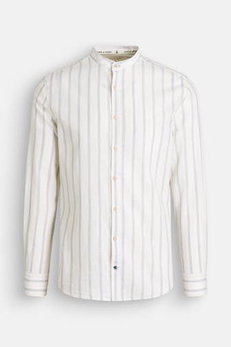 COLOURS & SONS Leinenmix-Hemd gestreift Regular Fit