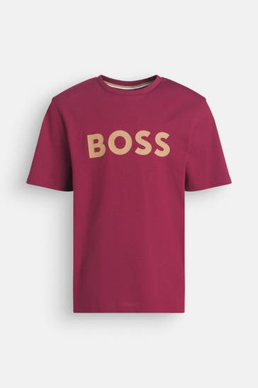 BOSS T-Shirt dunkelrot
