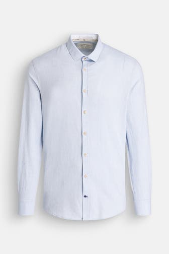 COLOURS & SONS Leinenmix-Hemd hellblau