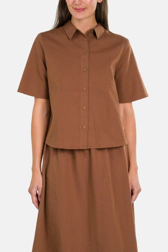 MARC O'POLO DENIM Casual-Bluse braun