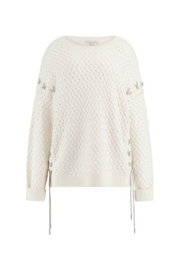 GUESS Strickpullover 'Elliss' ecru