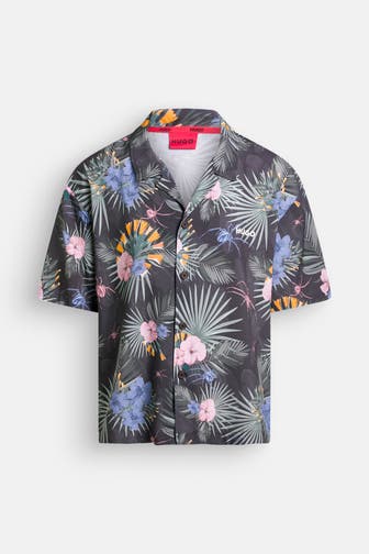 HUGO Kurzarm-Hemd gemustert